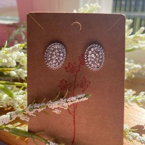 Silver jeweled studs